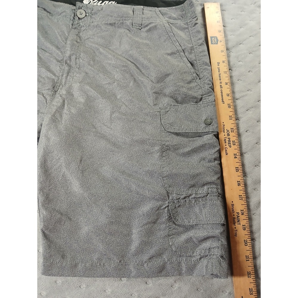 Plugg Mens Gray Cargo Shorts Size 38 Heathered Multi Pocket Casual Utility - Picture 3 of 4